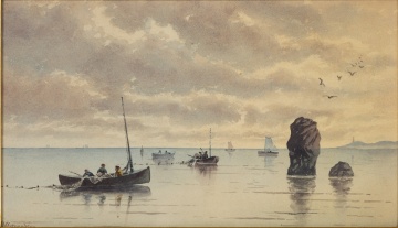 (2) Sea Landscape Watercolors